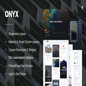 قالب وبلاگی وردپرس Onyx نسخه 1.7.0