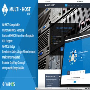 قالب وردپرس WHMCS و هاستینگ Multi Hosting نسخه 1.7 راست چین