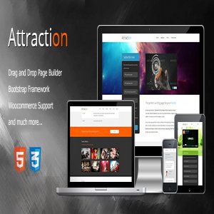 قالب وردپرس Attraction Responsive Wordpress Landing Page نسخه 2.1.0