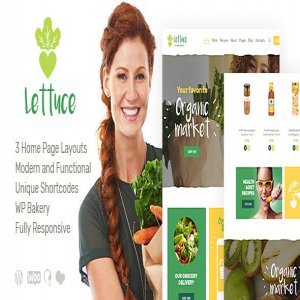 قالب وردپرس محصولات اورگانیک Lettuce نسخه 1.0