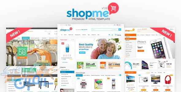 دانلود قالب فروشگاهی ShopMe – قالب HTML چند منظوره فروشگاه آنلاین