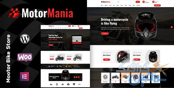 دانلود قالب موتور سیکلت و قطعات جانبی وردپرس MotorMania