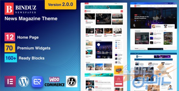 دانلود قالب وردپرس Binduz – پوسته مجله خبری و وبلاگ وردپرس