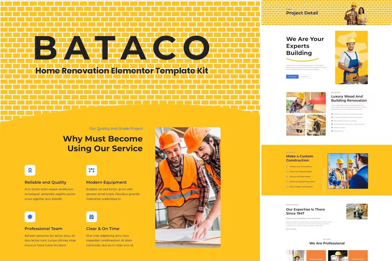 دانلود قالب المنتور Bataco – قالب ساخت و ساز و معماری وردپرس