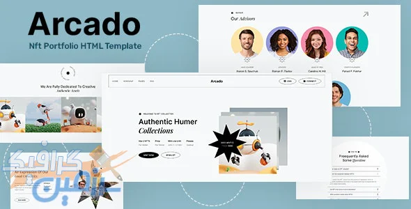 دانلود قالب سایت نمونه کار NFT مدرن Arcado