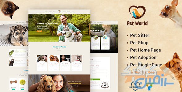 دانلود قالب وردپرس Pet World – پوسته دامپزشکی و مراقبت از حیوانات وردپرس