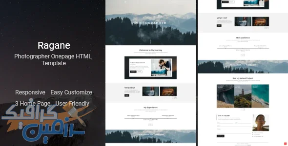 دانلود قالب سایت Ragane – قالب تک صفحه ای خلاقانه HTML