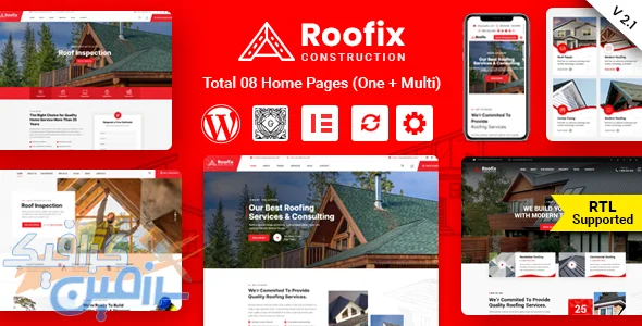 دانلود قالب وردپرس Roofix v2.2.3: قالب خدمات سقف‌سازی حرفه‌ای برای وردپرس