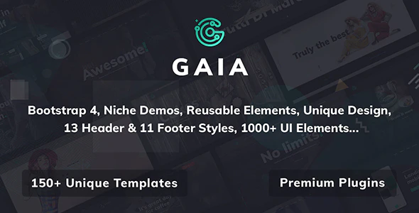 دانلود قالب سایت Gaia – قالب خلاقانه و چند منظوره HTML