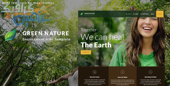 دانلود قالب سایت Green Nature – قالب HTML فعالان محیط زیست
