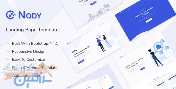 دانلود قالب سایت Nodiy – قالب صفحه فرود حرفه ای بوت استرپ ۴