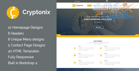 دانلود قالب سایت Cryptonix – قالب خدمات ارزی و ماینینگ حرفه ای HTML