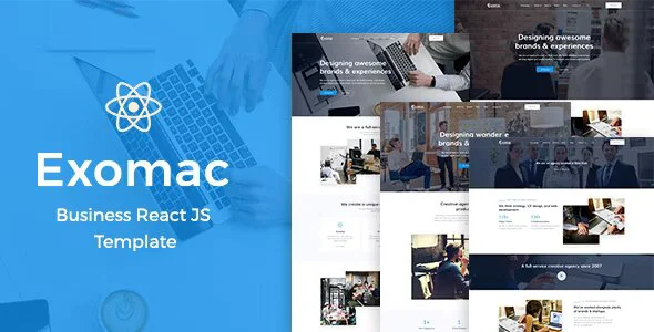 دانلود قالب سایت Exomac – قالب کسب و کار حرفه ای React JS