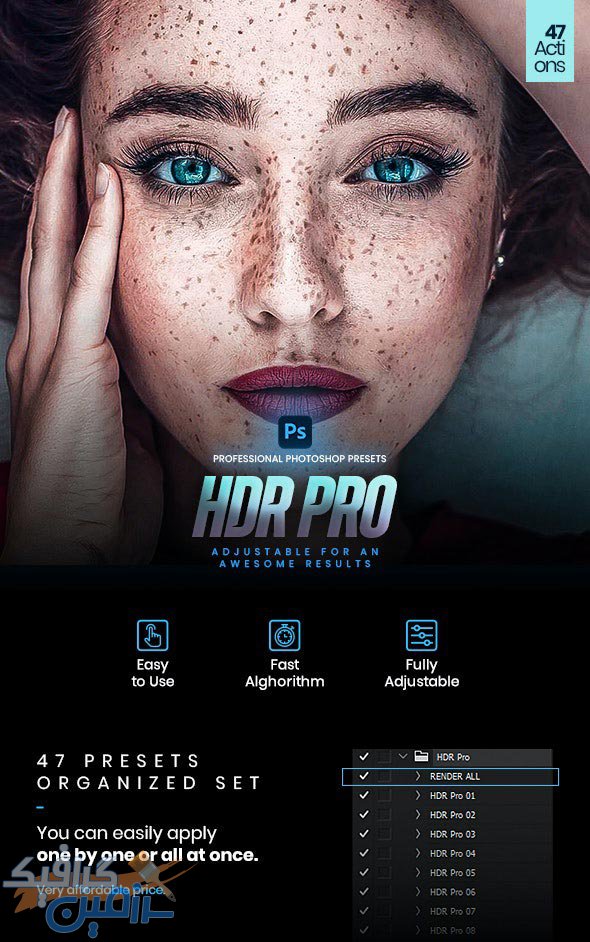 دانلود اکشن فتوشاپ ۴۷ HDR Pro