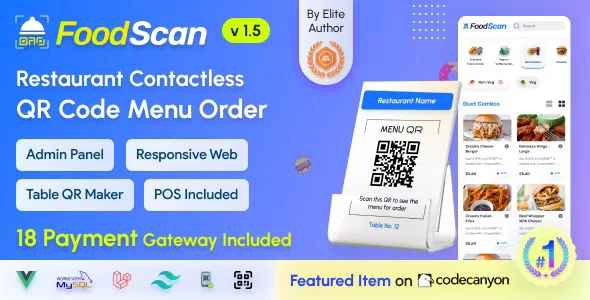 دانلود اسکریپت منو رستوران FoodScan