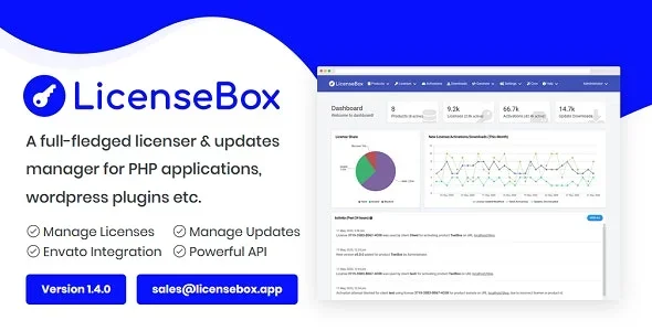 دانلود اسکریپت LicenseBox – ایجاد لایسنس و مدیریت آپدیت PHP