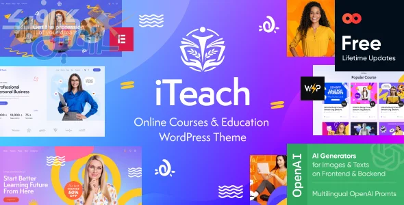 دانلود قالب وردپرس iTeach v1.0: پوسته آموزش آنلاین و دوره‌های آموزشی