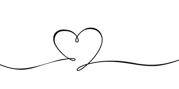 دانلود وکتور شکل قلب خط دار روی پس زمینه سفید