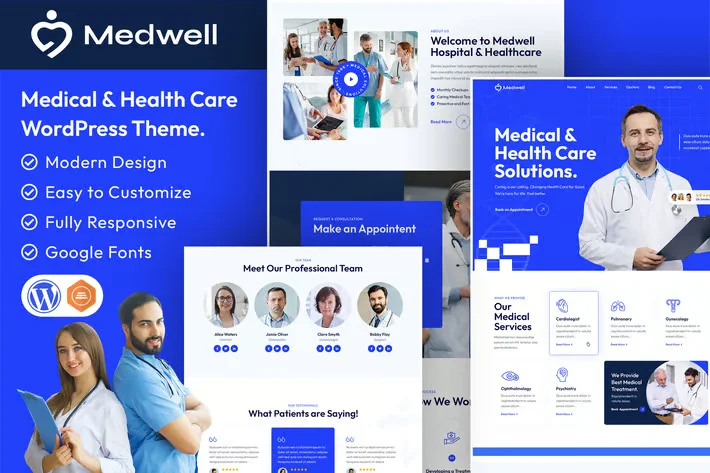 دانلود قالب پزشکی و درمانی وردپرس Medwell