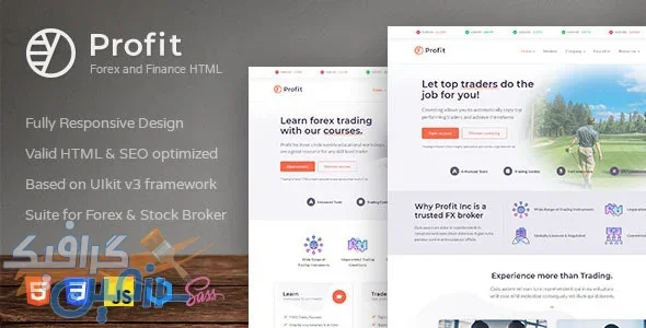 دانلود قالب HTML سایت فارکس و امور مالی Profit