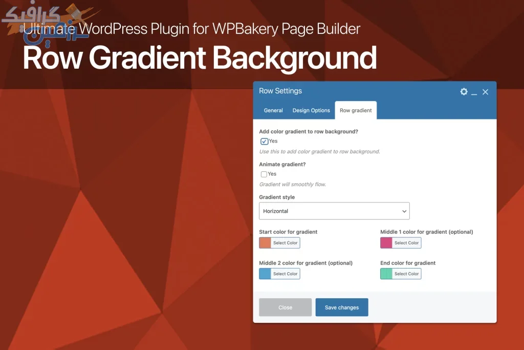 دانلود افزونه وردپرس Row Gradient Background – افزودنی صفحه ساز WPBakery