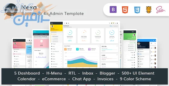 دانلود قالب سایت Nexa – قالب مدیریت و داشبورد بوت استرپ ۴