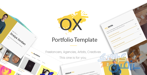 دانلود قالب سایت OX – قالب HTML خلاقانه نمونه کار شخصی