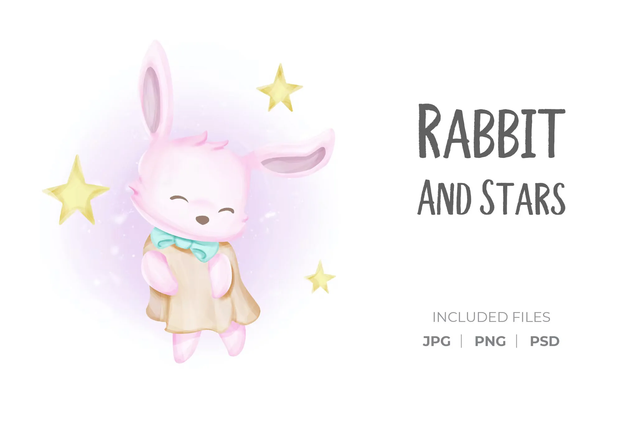 دانلود فایل لایه باز Rabbit And Stars