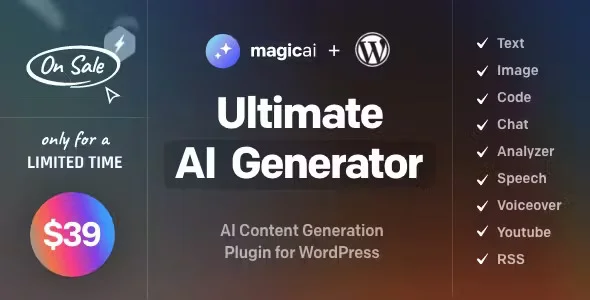 دانلود افزونه وردپرس هوش مصنوعی MagicAI for WordPress