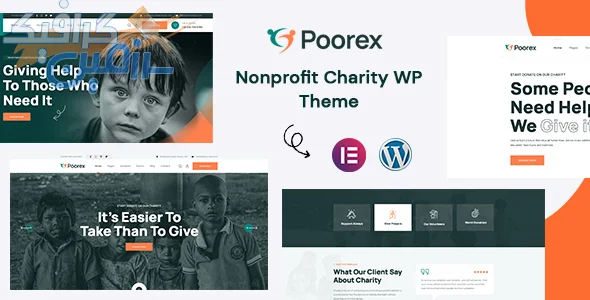 دانلود Poorex v1.0.4 - قالب وردپرس خیریه و غیرانتفاعی