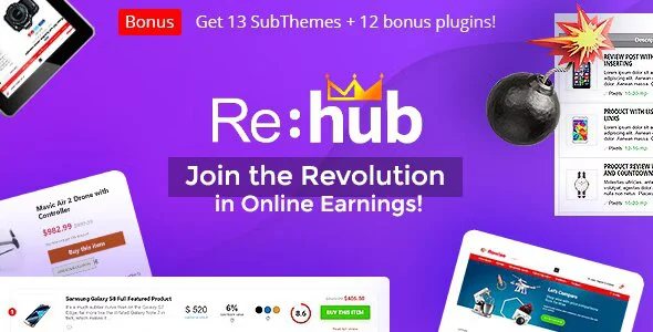 دانلود قالب وردپرس REHub – پوسته مجله خبری و فروشگاهی وردپرس