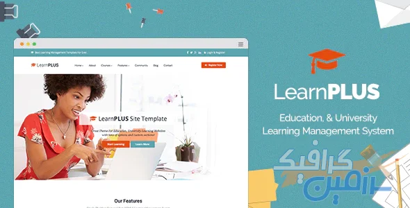 دانلود قالب وردپرس LearnPLUS – پوسته آموزشگاهی و تحصیلات وردپرس