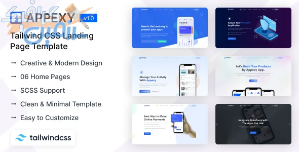 دانلود Appexy - الگوی صفحه فرود تایلوند سی‌اس‌اس برای طراحی وبسایت‌های مدرن و واکنش‌گرا