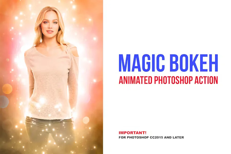 دانلود اکشن فتوشاپ انیمیشنی Magic Bokeh