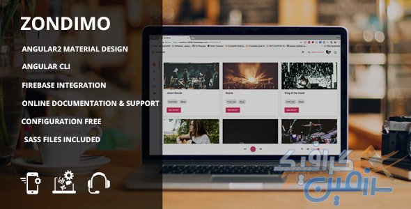 دانلود قالب سایت Zondimo – قالب موزیک حرفه ای و متفاوت Angular2
