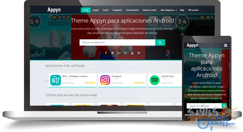 دانلود قالب وردپرس Appyn – ارائه اپلیکیشن و بازی های اندرویدی