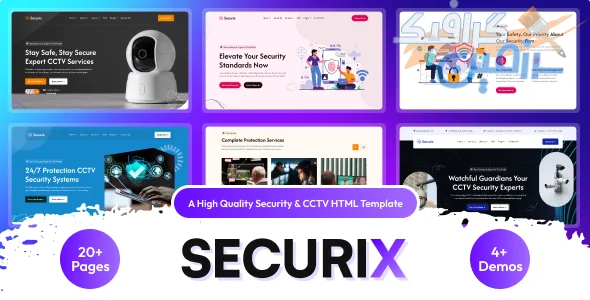 دانلود قالب HTML سکوریکس Securix v1.1 برای طراحی وب‌سایت خدمات امنیتی و دوربین مداربسته