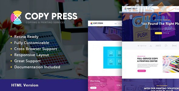 دانلود قالب سایت CopyPress – قالب HTML خدمات طراحی و تایپ حرفه ای