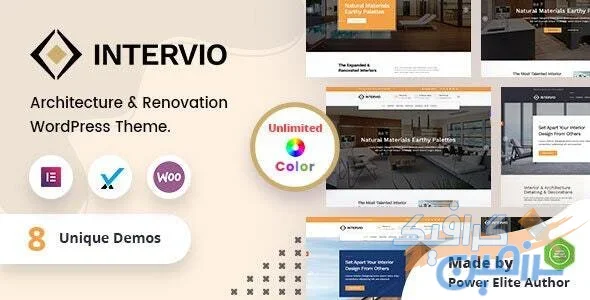 دانلود قالب معماری و طراحی داخلی راست چین وردپرس Intervio