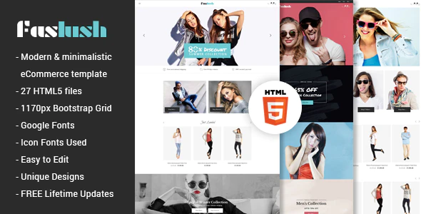 دانلود قالب سایت Faslush – قالب فروشگاهی مدرن و چند منظوره HTML5