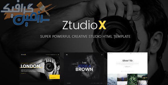 دانلود قالب سایت Ztudio X – قالب HTML خلاقانه استدیو‌های عکاسی