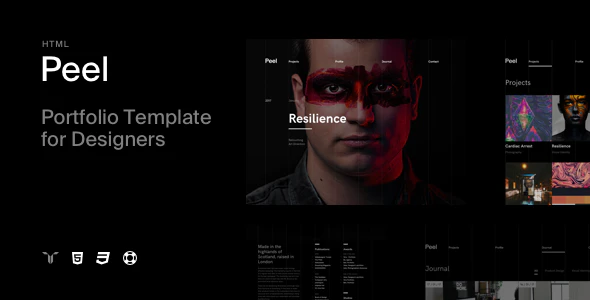 دانلود قالب سایت Peel – قالب نمونه کار خلاقانه و حرفه ای HTML