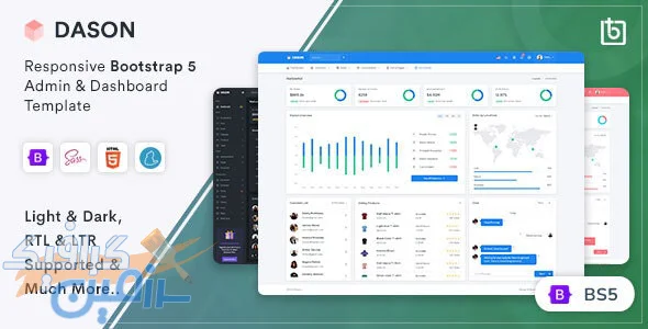 دانلود قالب سایت مدیریت Dason – نسخه بوت استرپ ۵