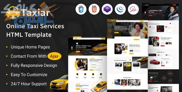 دانلود قالب سایت خدمات تاکسی آنلاین Taxiar