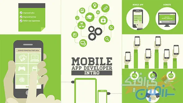 دانلود پروژه افتر افکت Mobile App Developer Intro