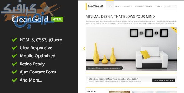 دانلود قالب سایت CleanGold – قالب خدماتی حرفه ای HTML5