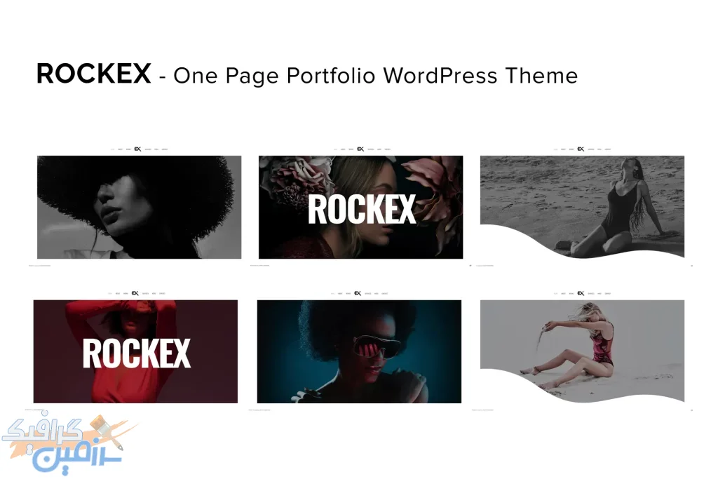 دانلود قالب وردپرس Rockex – پوسته نمونه کار و خلاقانه تک صفحه ای وردپرس