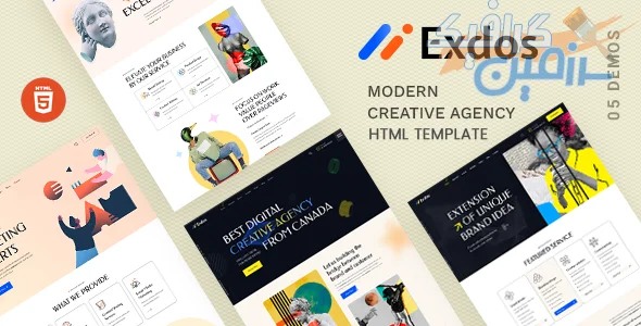 دانلود Exdos - Creative Agency HTML Template نسخه [نسخه محصول] | قالب HTML آژانس خلاق