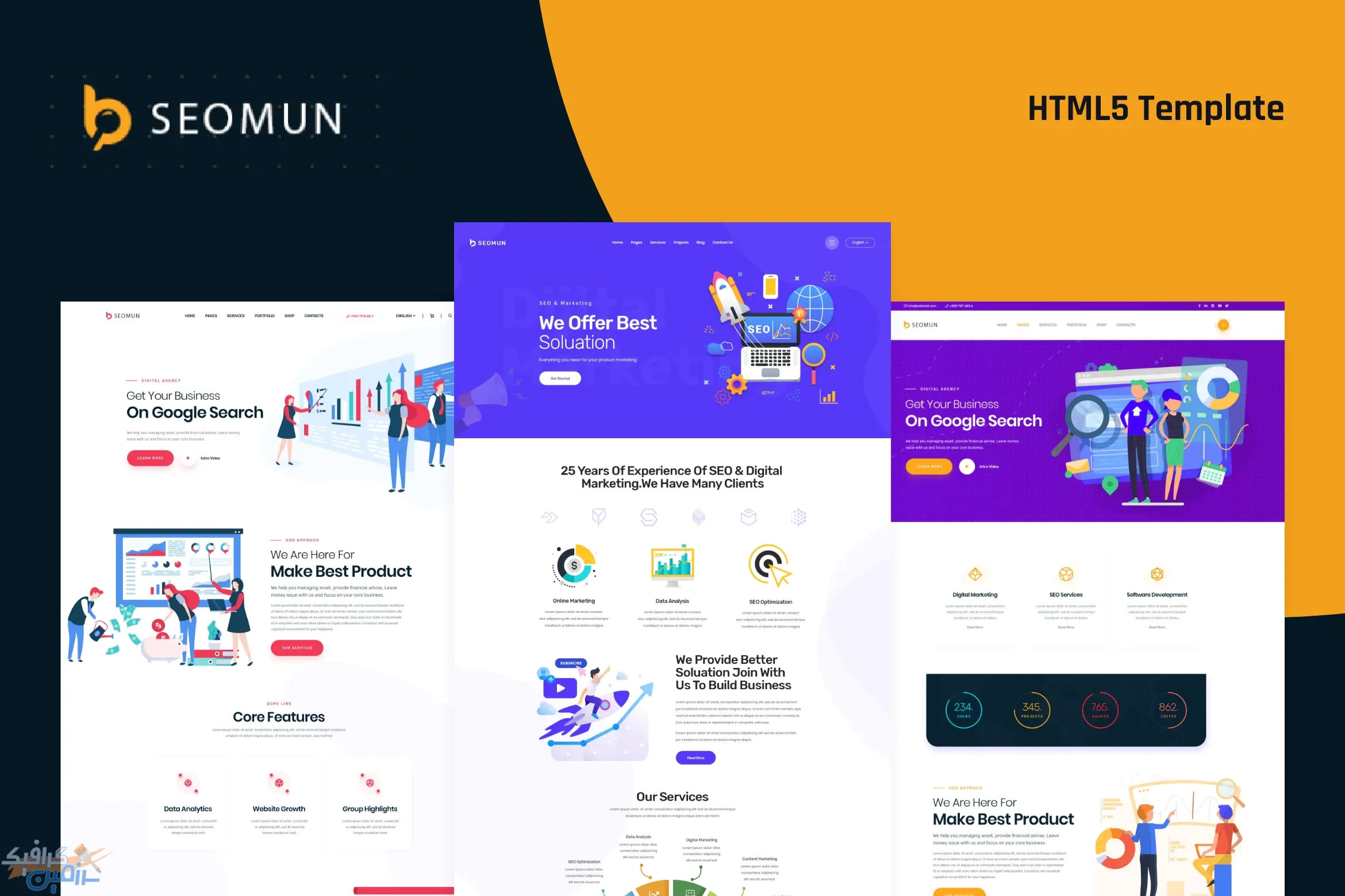 دانلود قالب سایت Seomun – قالب شرکتی و دیجیتال مارکتینگ HTML5