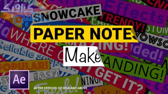 دانلود پروژه افتر افکت Paper Notes Maker – Titles and Lower Thirds